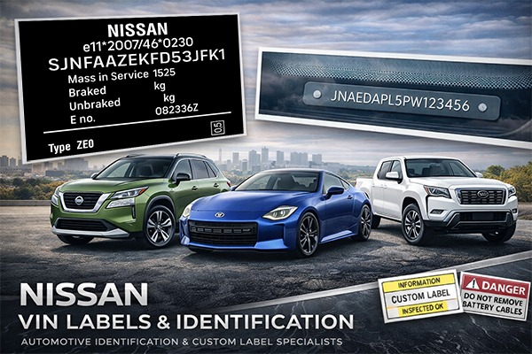 Nissan VIN labels
